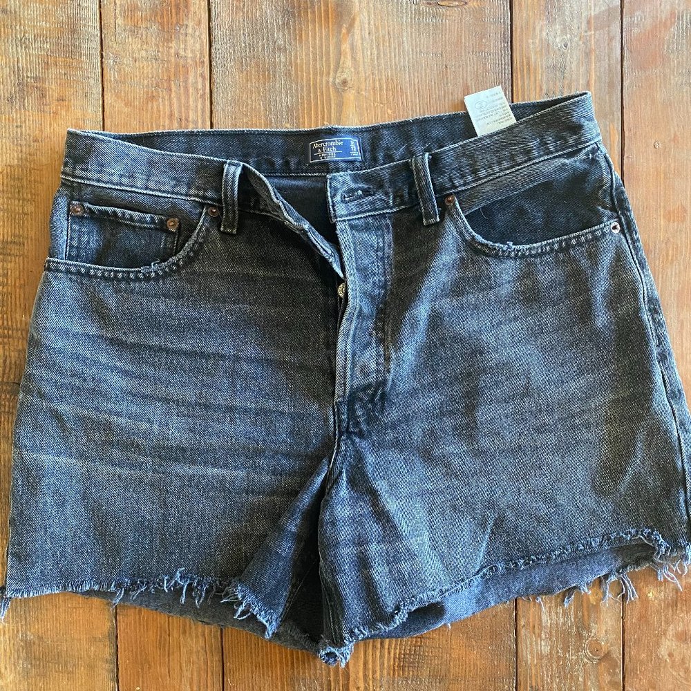 A&F 4in High Rise Jean Shorts
